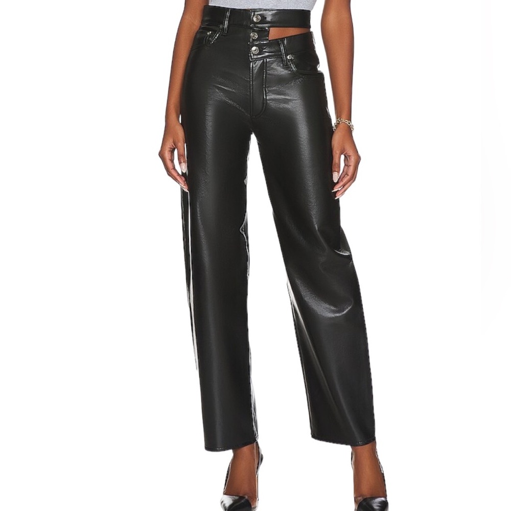AGOLDE NWT Recycled Leather Broken Waistband